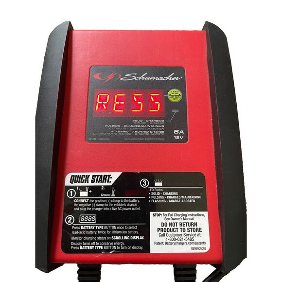 Schumacher SP1298 - 6 Amp 12V Maintainer/ Battery Charger for All Vehicles - Picture 2 of 4